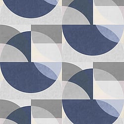 Galerie Wallcoverings Product Code: 10150-08 - ELLE Decoration Wallpaper Collection Galerie Wallcoverings Product Code 10150-08 - ELLE Decoration Wallpaper Collection - Grey Blue Colours - Geometric Circle Graphic Design
