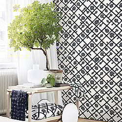 Galerie Wallcoverings Product Code: 23345 - Marimekko 5 Wallpaper Collection Galerie Wallcoverings Product Code 23345 - Marimekko 5 Wallpaper Collection - Black Colours - Marimekko Spalje Design