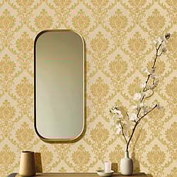Galerie Wallcoverings Product Code: 23642 - Italian Classics 4 Wallpaper Collection Galerie Wallcoverings Product Code 23642 - Italian Classics 4 Wallpaper Collection - Gold Colours - A damask with a stylised, contemporary edge. Less floral and more geometric, but still with the overall traditional sumptuousness of a classic damask. Design