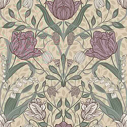 Galerie Wallcoverings Product Code: 33007 - Apelviken Wallpaper Collection Galerie Wallcoverings Product Code 33007 - Apelviken Wallpaper Collection - Beige Green Pink Brown Colours - Anemone Design