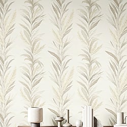 Galerie Wallcoverings Product Code 35901 - Ornamenta Wallpaper Collection - Beige Grey Colours - Leaf Flourish Design