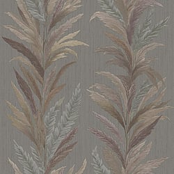 Galerie Wallcoverings Product Code 35908 - Ornamenta Wallpaper Collection - Grey Bronze Colours - Leaf Flourish Design