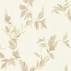 Galerie Wallcoverings Product Code 35912 - Ornamenta Wallpaper Collection - Beige Gold Colours - Thin Leaf Design