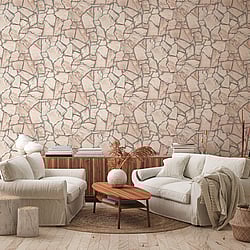 Galerie Wallcoverings Product Code: BB51137 - Bricks And More Wallpaper Collection Galerie Wallcoverings Product Code BB51137 - Bricks And More Wallpaper Collection - Beige Brown Grey Colours - Claystone Cottage Motif Design