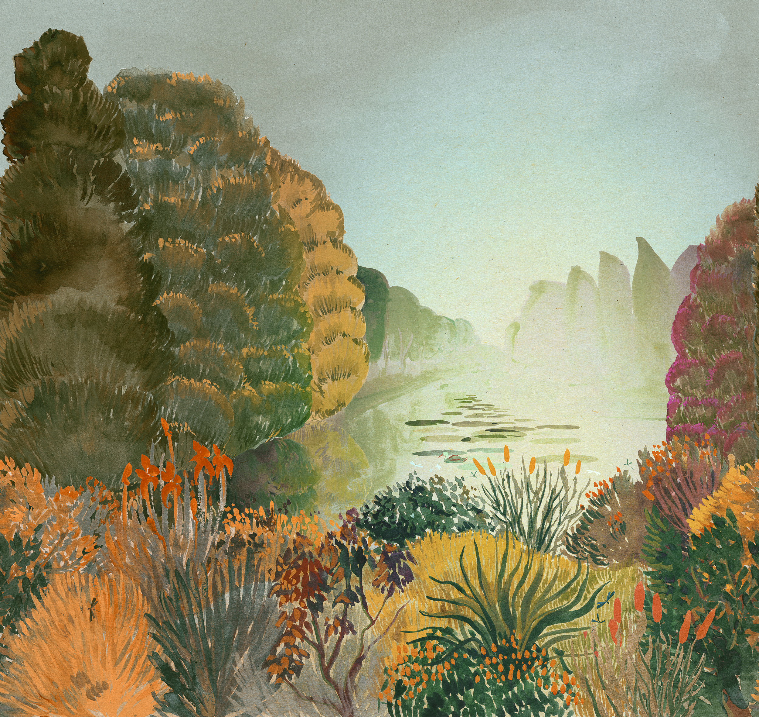 Galerie Wallcoverings Product Code: DW2023 - Designer Walls Wallpaper Collection Galerie Wallcoverings Product Code DW2023 - Designer Walls Wallpaper Collection - Warm Gold Colours - Nature Landscape Design