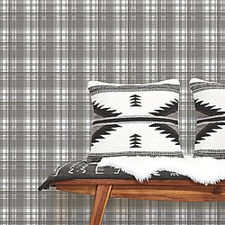 Galerie Wallcoverings Product Code: G45071 - Vintage Rose Wallpaper Collection Galerie Wallcoverings Product Code G45071 - Vintage Rose Wallpaper Collection - Grey Black White Colours - Plaid Design
