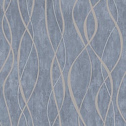 Galerie Wallcoverings Product Code: G67720 - Special FX 2 Wallpaper Collection Galerie Wallcoverings Product Code G67720 - Special FX 2 Wallpaper Collection - Blue Silver Grey Colours - Glitter Ribbons Design