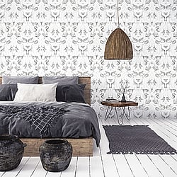 Galerie Wallcoverings Product Code: G78314 - Bazaar Wallpaper Collection Galerie Wallcoverings Product Code G78314 - Bazaar Wallpaper Collection - White Greys Colours - Menagerie Design
