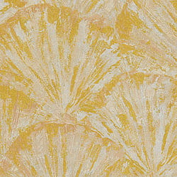 Galerie Wallcoverings Product Code HZ62040 - Horizon Wallpaper Collection - Cream Yellow Metallic Colours - Wide Fan Design