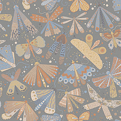 Galerie Wallcoverings Product Code: S63026 - Sommarang 2 Wallpaper Collection Galerie Wallcoverings Product Code S63026 - Sommarang 2 Wallpaper Collection - Grey, blue, yellow Colours - Enchanting butterflies and dragonflies Design