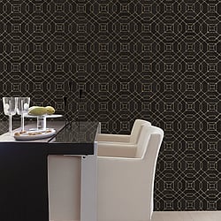 Galerie Wallcoverings Product Code: W78218 - Metallic Fx Wallpaper Collection Galerie Wallcoverings Product Code W78218 - Metallic Fx Wallpaper Collection - Black Gold Colours - Metallic Geometric Design