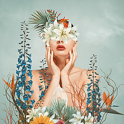 Galerie Wallcoverings Product Code WH45276M - Welcome Home Murals Wallpaper Collection - Multi-coloured Colours - Floral Muse Portrait Design