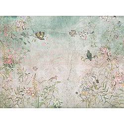 Galerie Wallcoverings Product Code WH45283M - Welcome Home Murals Wallpaper Collection - Multi-coloured Colours - Vintage Garden with Birds and Blossoms Design