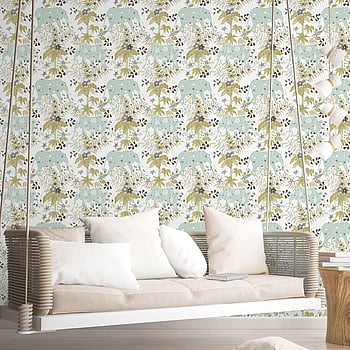 Galerie Wallcoverings Product Code 18546 - Into The Wild Wallpaper Collection - Green Blue Colours -  