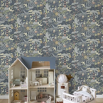 Galerie Wallcoverings Product Code 29018 - Resan Wallpaper Collection - Dark blue Colours -  