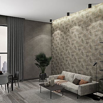 Galerie Wallcoverings Product Code 32821 - Perfecto 2 Wallpaper Collection - Grey Brown Black Colours -  