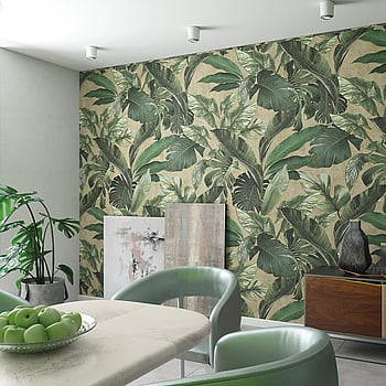 Galerie Wallcoverings Product Code 34198 - Loft 2 Wallpaper Collection - Green, Beige Colours -  