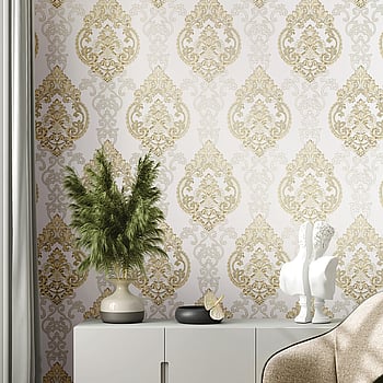 Galerie Wallcoverings Product Code 42522 - Opulence Wallpaper Collection - Cream Gold Colours -  