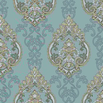 Galerie Wallcoverings Product Code 42526 - Opulence Wallpaper Collection - Blue Gold Colours -  