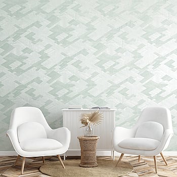 Galerie Wallcoverings Product Code 64679 - Slow Living Wallpaper Collection - Silver Turquoise Mint Colours -  