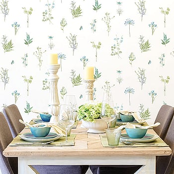 Galerie Wallcoverings Product Code 7343 - Evergreen Wallpaper Collection - Aqua Colours -  