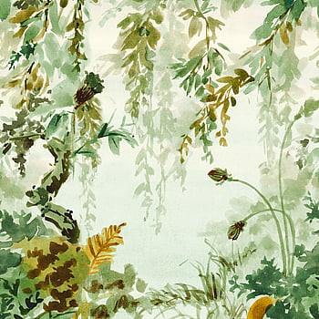 Galerie Wallcoverings Product Code A52201 - One Roll One Motif II Wallpaper Collection - Green Colours -  