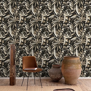 Galerie Wallcoverings Product Code A71203 - Karuna Wallpaper Collection - Black Colours -  