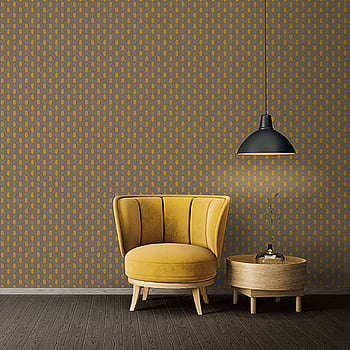 Galerie Wallcoverings Product Code AC60019 - Absolutely Chic Wallpaper Collection - Brown Yellow Grey Colours -  