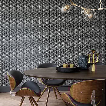 Galerie Wallcoverings Product Code BO23084 - Luxe Wallpaper Collection - Black Silver Colours -  