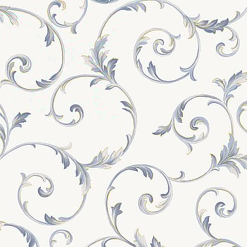 Galerie Wallcoverings Product Code CI38237 - Classic Silks 4 Wallpaper Collection - Off-White Navy Metallic Gold Colours -  