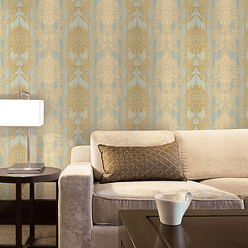 Galerie Wallcoverings Product Code CI38264 - Classic Silks 4 Wallpaper Collection - Blue, Beige Colours -  