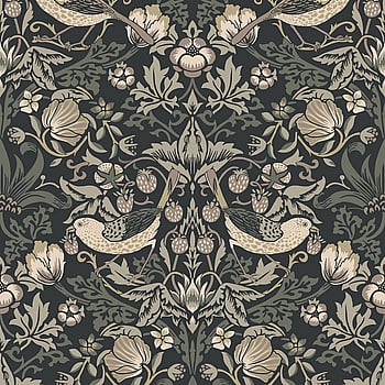 Galerie Wallcoverings Product Code ET11200 - Arts and Crafts Wallpaper Collection - Black Cream Taupe Colours -  