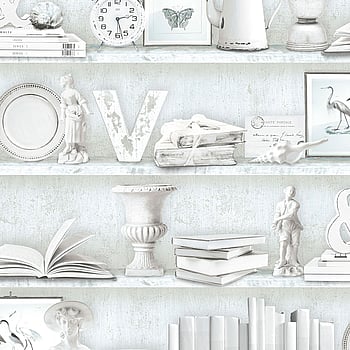 Galerie Wallcoverings Product Code FH37506 - Homestyle Wallpaper Collection - Grey Turquoise Colours -  