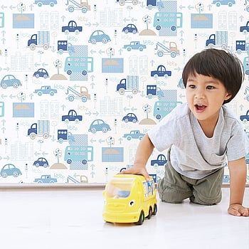 Galerie Wallcoverings Product Code G56009 - Just 4 Kids 2 Wallpaper Collection - Blue White Colours -  