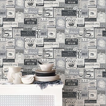 Galerie Wallcoverings Product Code G56170 - Nostalgie Wallpaper Collection - Silver Grey Colours -  