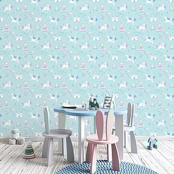 Galerie Wallcoverings Product Code G56524 - Just 4 Kids 2 Wallpaper Collection - Blue White Purple Colours -  