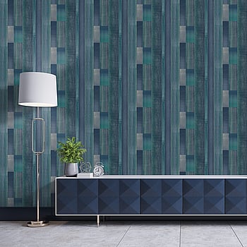 Galerie Wallcoverings Product Code G56575 - Texstyle Wallpaper Collection - Turquoise Navy Colours -  