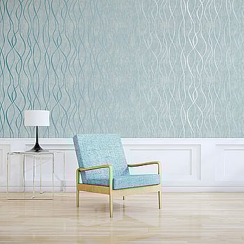 Galerie Wallcoverings Product Code G67735 - Special Fx Wallpaper Collection - Blue Silver Colours -  