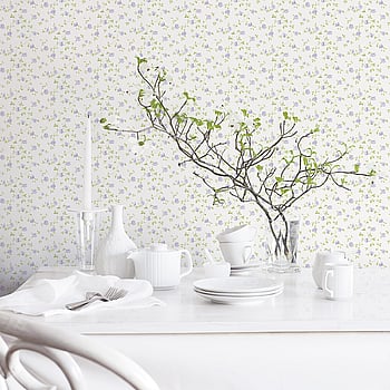 Galerie Wallcoverings Product Code G67890 - Miniatures 2 Wallpaper Collection - Purple Green White Colours -  