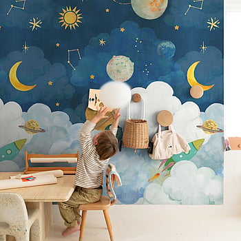Galerie Wallcoverings Product Code LD6101 - Little Dreamers Wallpaper Collection - Blue Colours -  